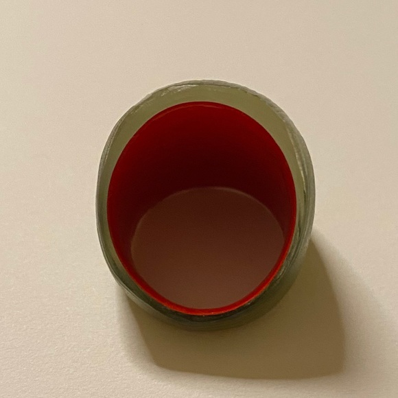 Alexis Bittar Gold/Red Lucite Ring and Bangle - Picture 6 of 8